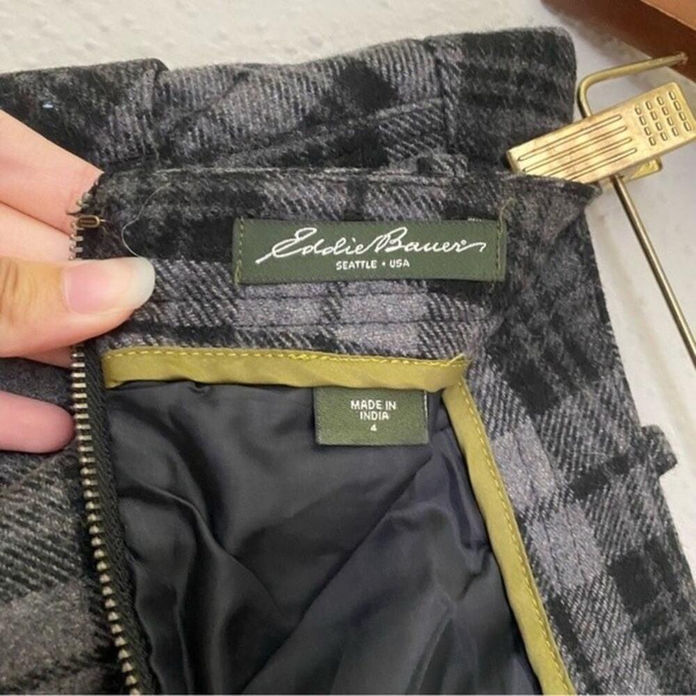 Eddie Bauer Plaid Wool Skirt - Picture 3 of 4